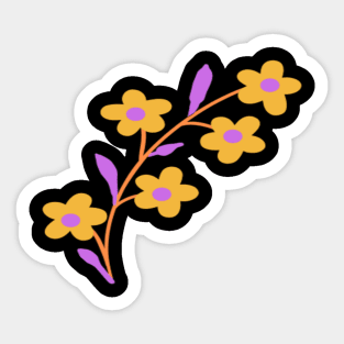 Flower stem violet Sticker